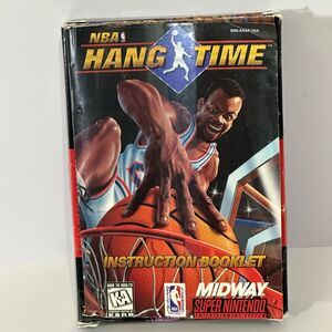 Vintage NBA Hang Time Super Nintendo Game and Instruction Booklet
